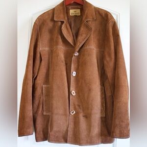 King Ranch Brown Suede Button-Up Jacket